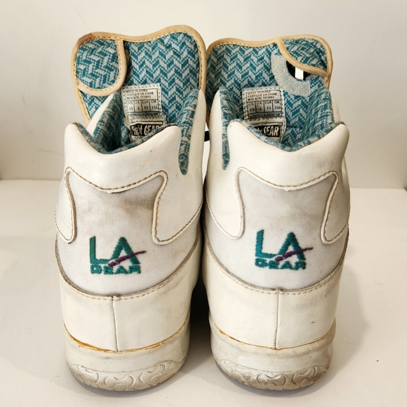 Vintage 90s LA gear Lights Hi Top Basketball Shoes Mens 8.5 Light Up Sneaker 93 - Picture 7 of 14
